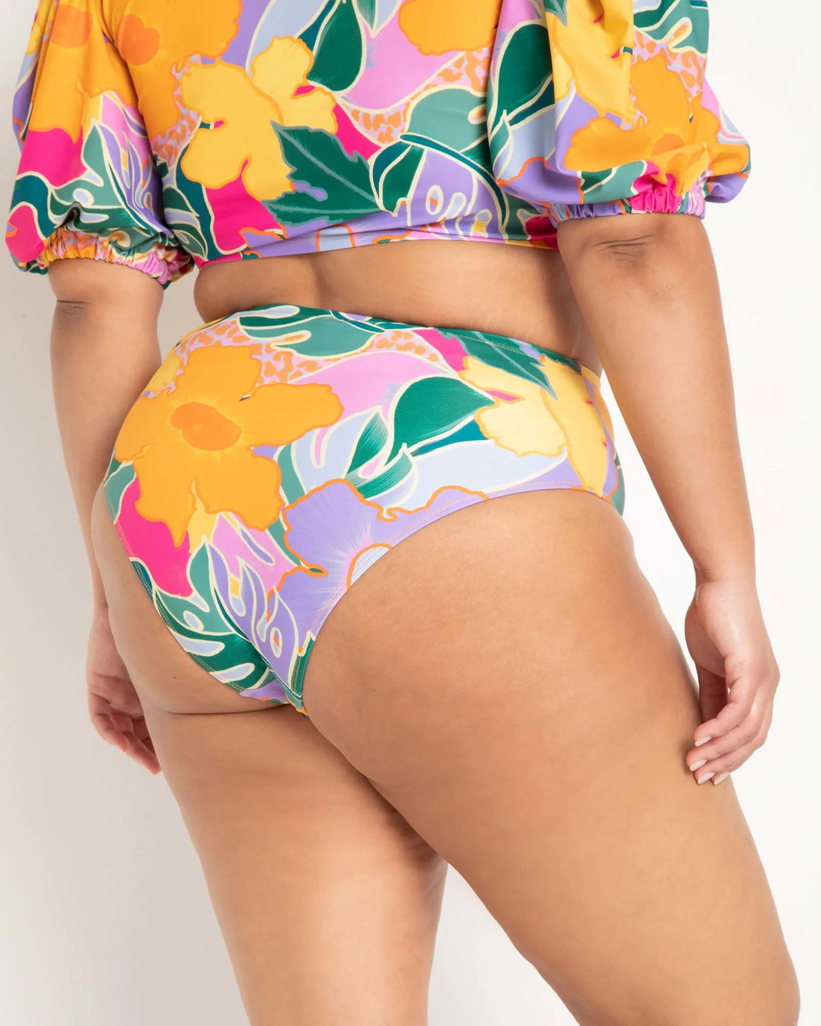 High Waisted Bikini Bottom | Al Fresco Floral