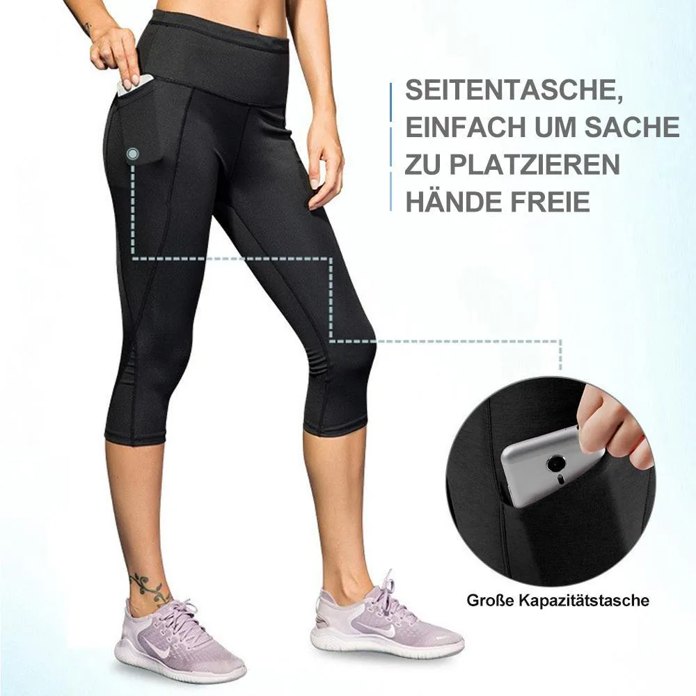 Hohe Taille Yogahosen mit Teleskop-Kordelzug