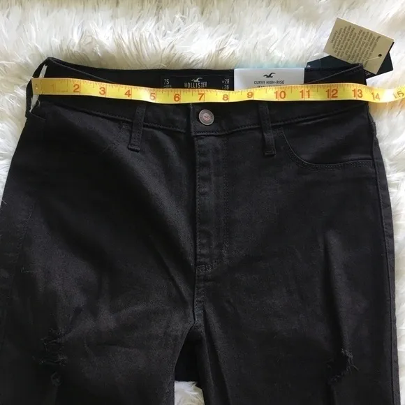 HOLLISTER GIRLS CURVY HIGH-RISE distresse JEAN LEGGINGS 7S/W28 L26