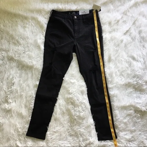 HOLLISTER GIRLS CURVY HIGH-RISE distresse JEAN LEGGINGS 7S/W28 L26