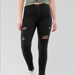 HOLLISTER GIRLS CURVY HIGH-RISE distresse JEAN LEGGINGS 7S/W28 L26