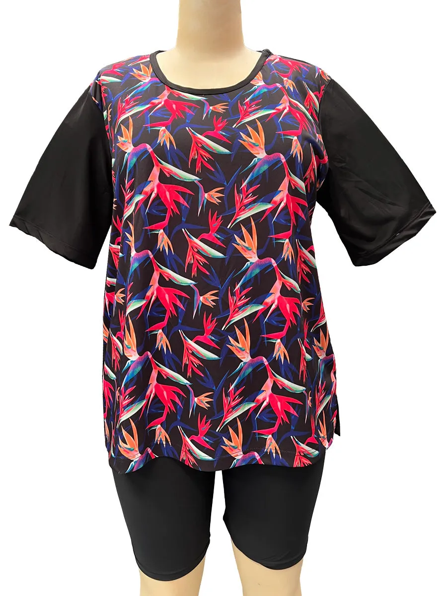 Hudson Swim Rashie - Black Print**