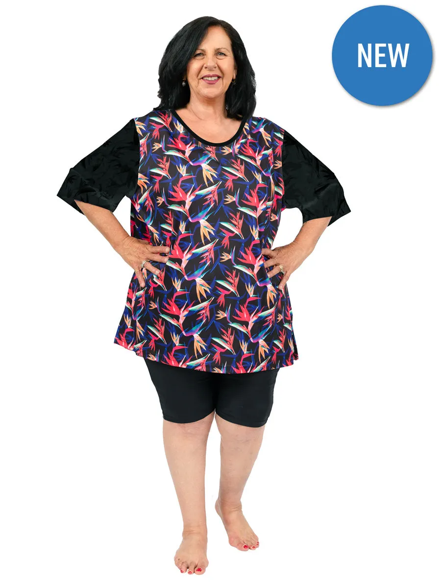 Hudson Swim Rashie - Black Print**