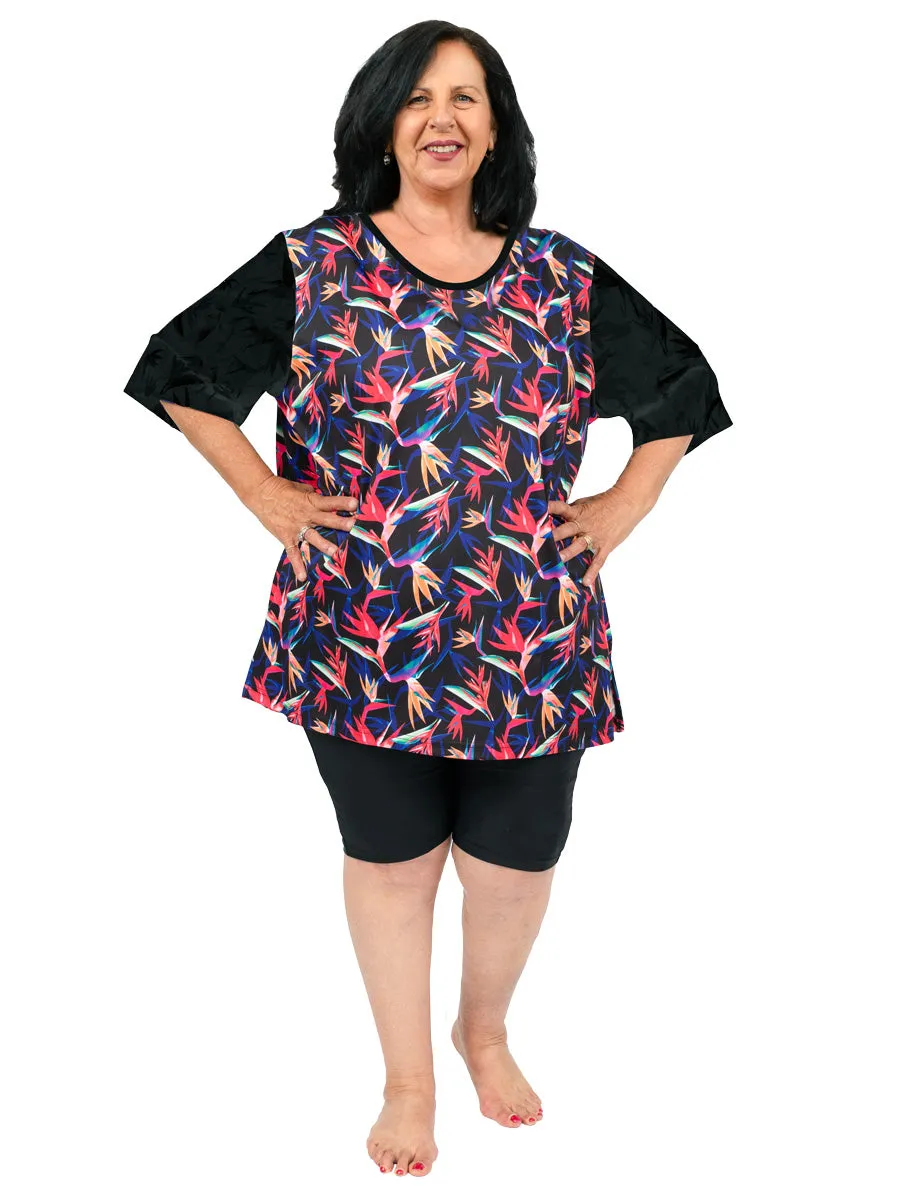 Hudson Swim Rashie - Black Print**