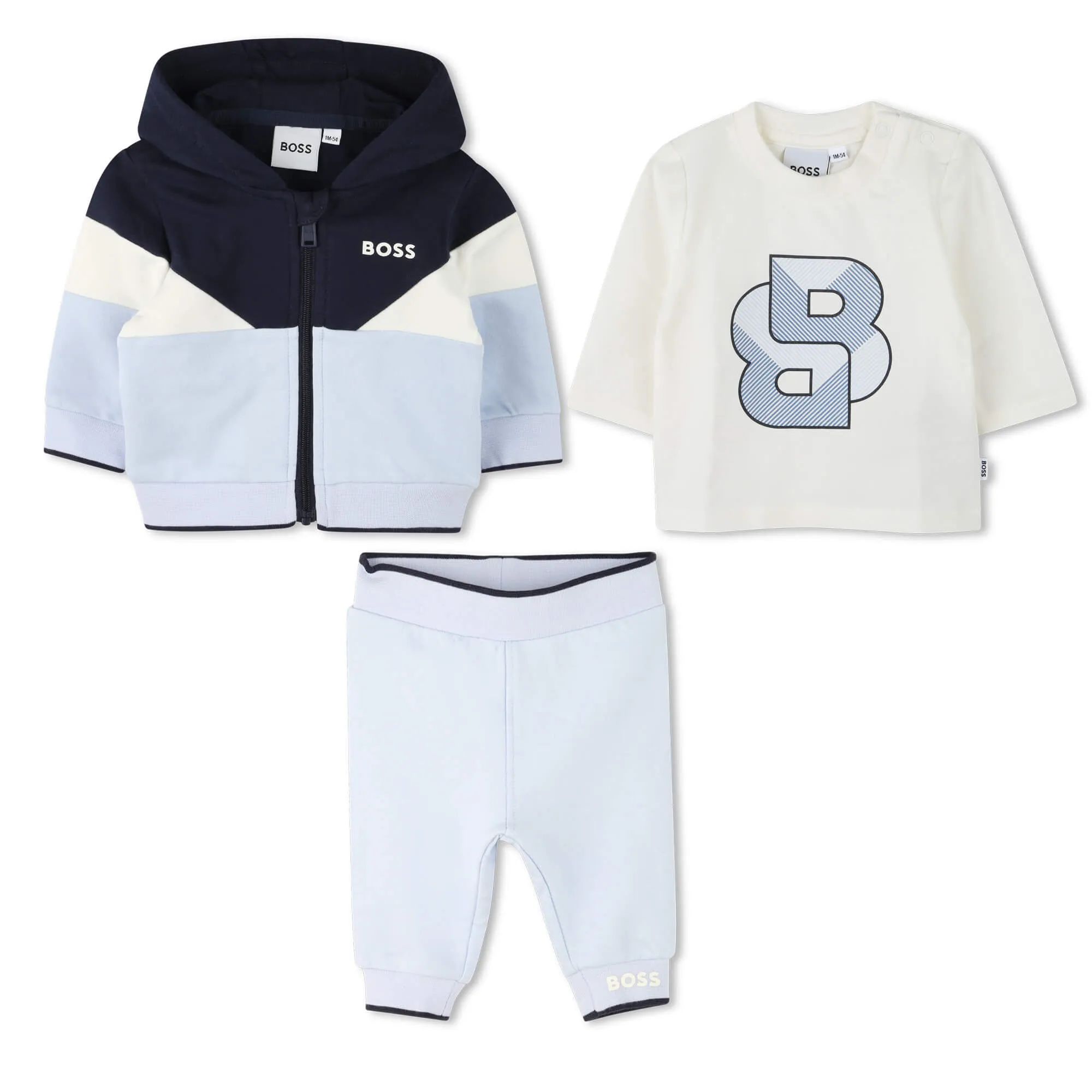 Hugo Boss Baby Boys Blue Colour Block Tracksuit
