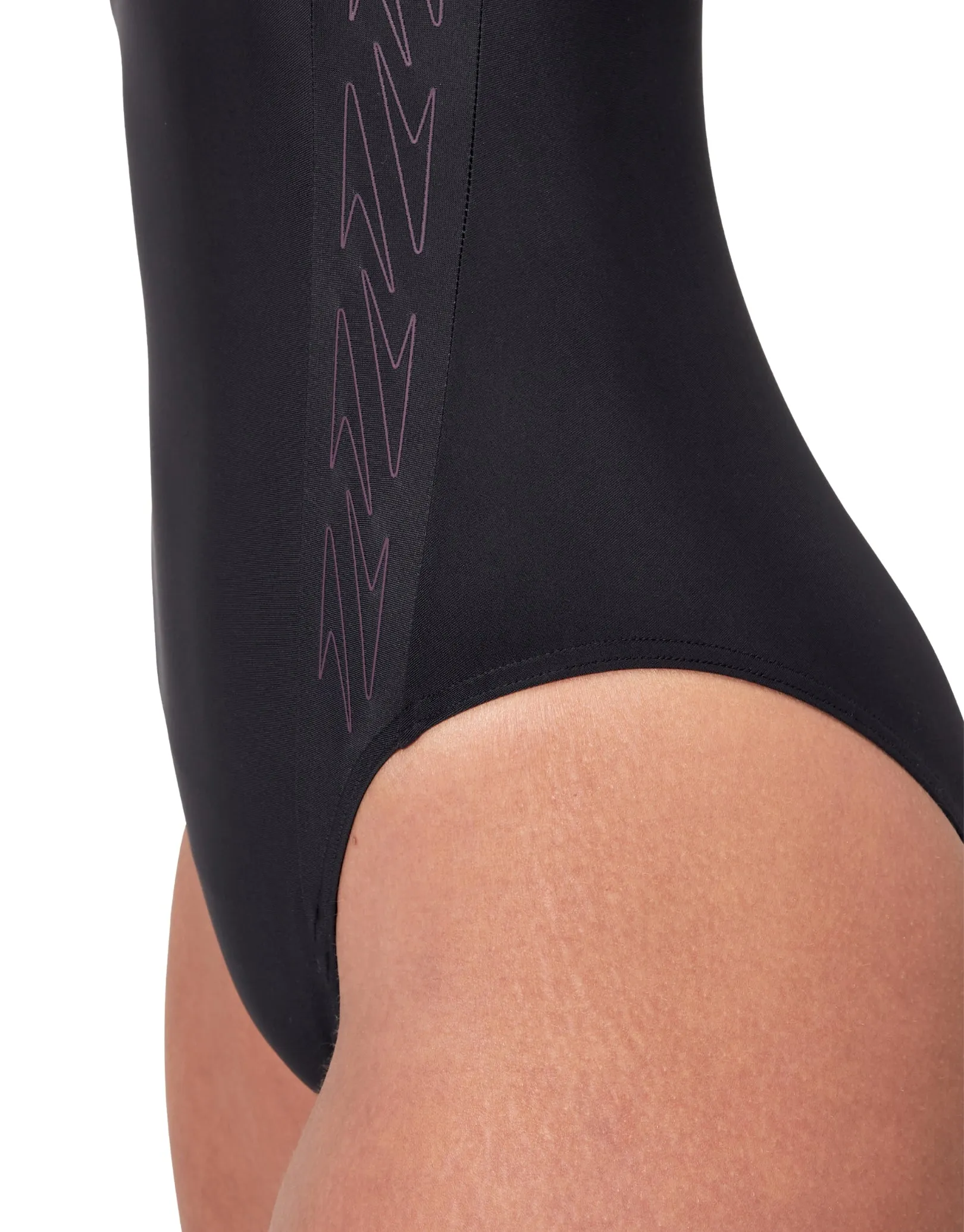 Hyperboom Splice Racerback Swimsuit - Black/Purple