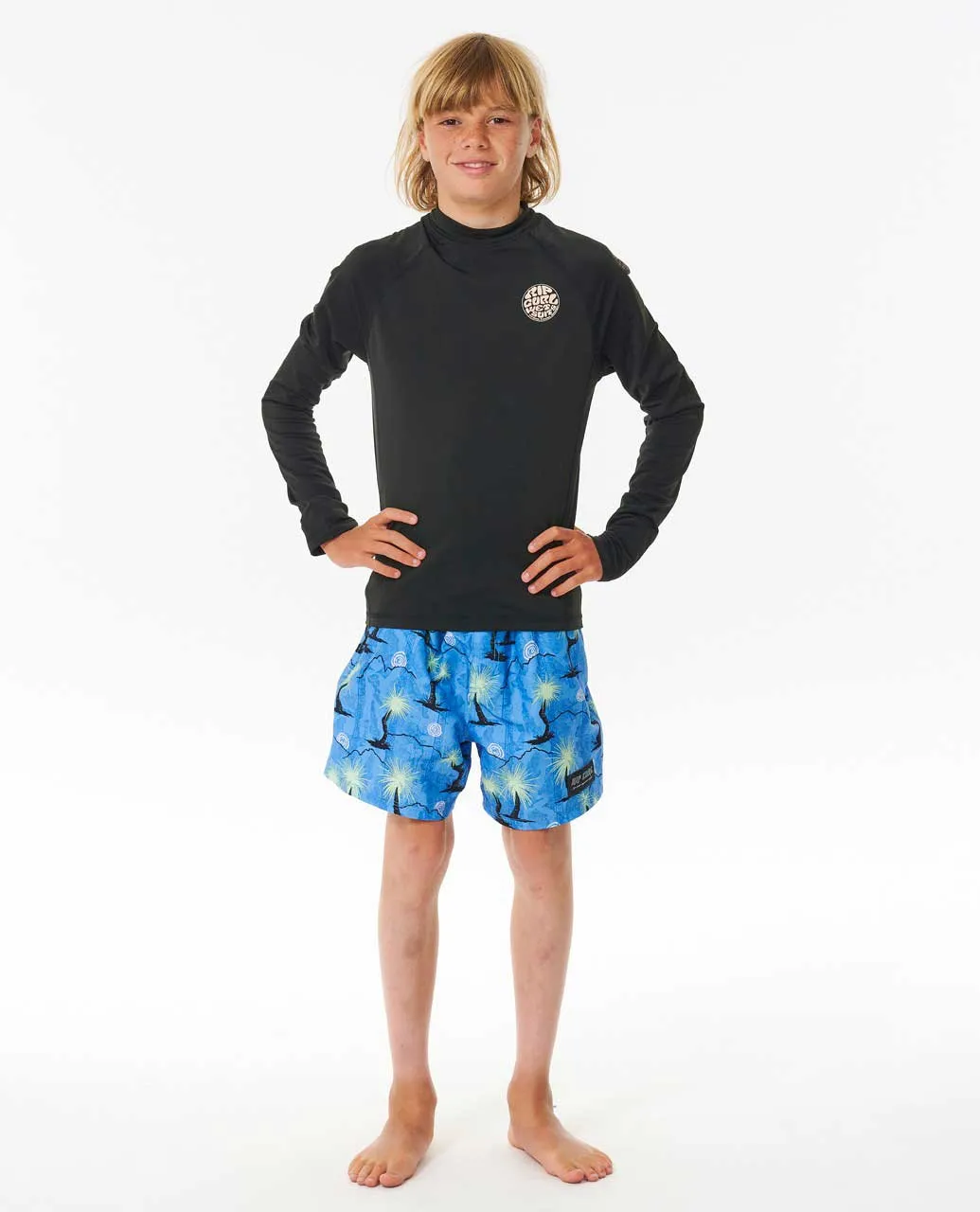 Icons UV Brushed Long Sleeve Rash Vest - Boys (8-16 years)