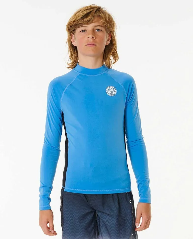 Icons UV Brushed Long Sleeve Rash Vest - Boys (8-16 years)