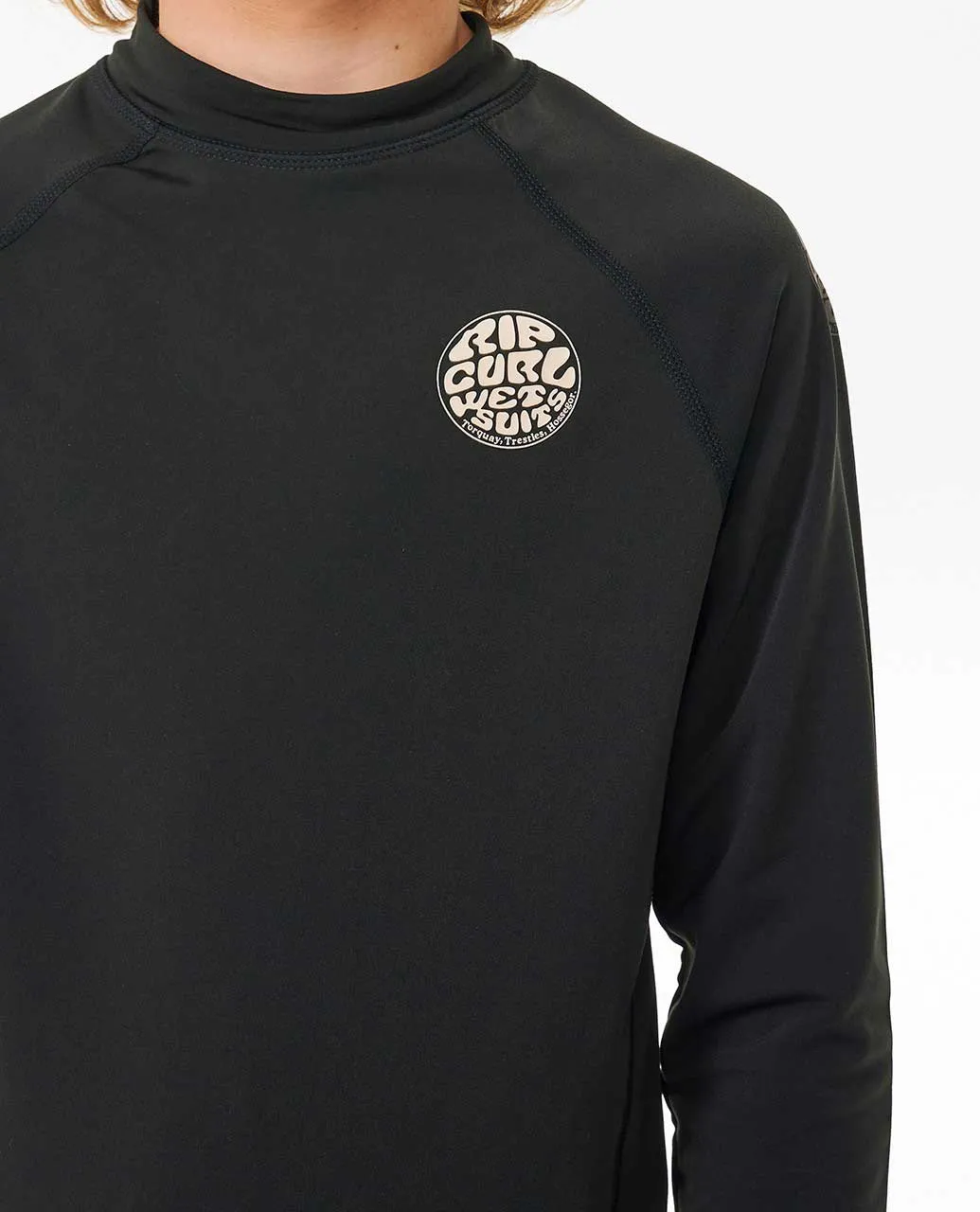 Icons UV Brushed Long Sleeve Rash Vest - Boys (8-16 years)