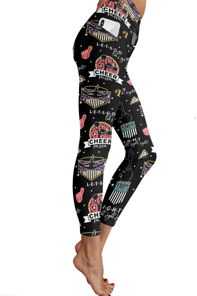 IN STOCK CHEER MOM SPORTS POCKET LEGGINGS - YOGA - EXCLUSIVE! BATCH 1 (WHOLESALE)