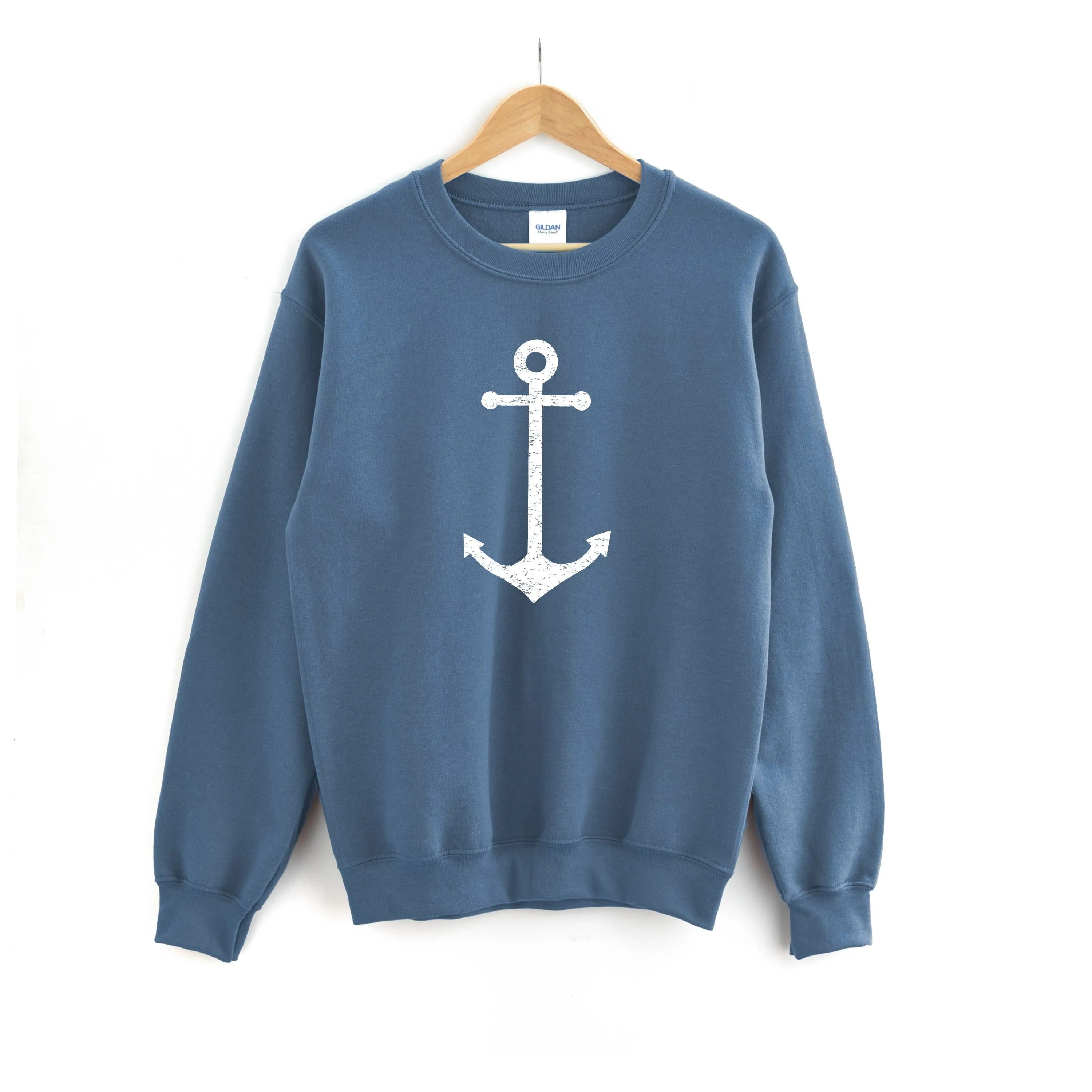 Indigo Blue Anchor Sweatshirt