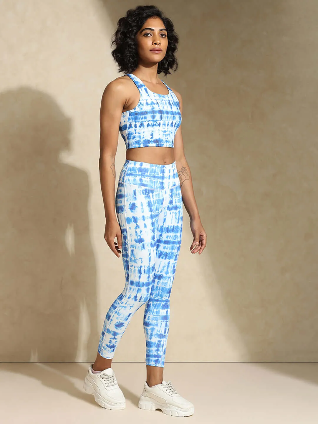 Indigo Shibori High Impact Action Bra & Luxe Leggings