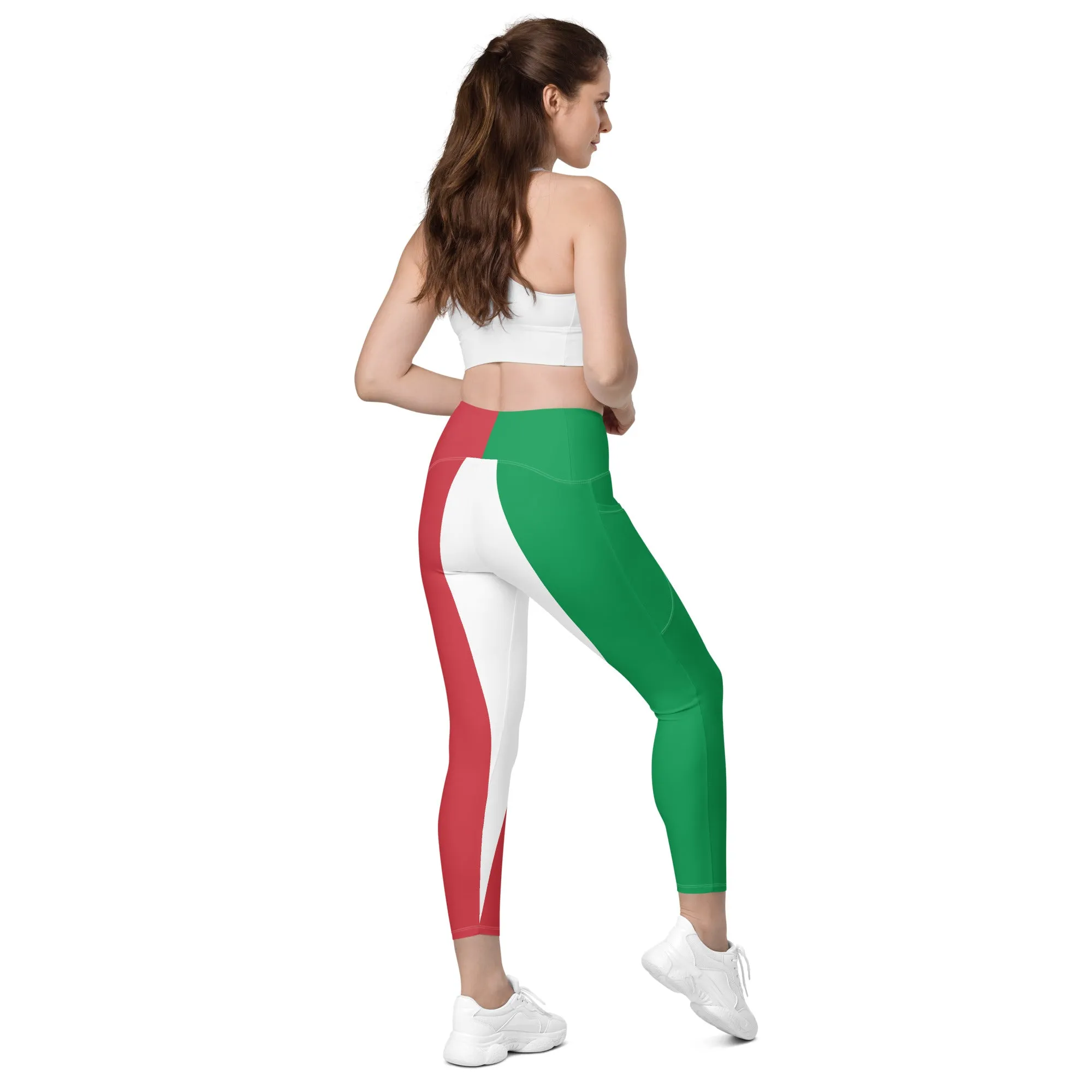 Italy Flag Leggings with pockets