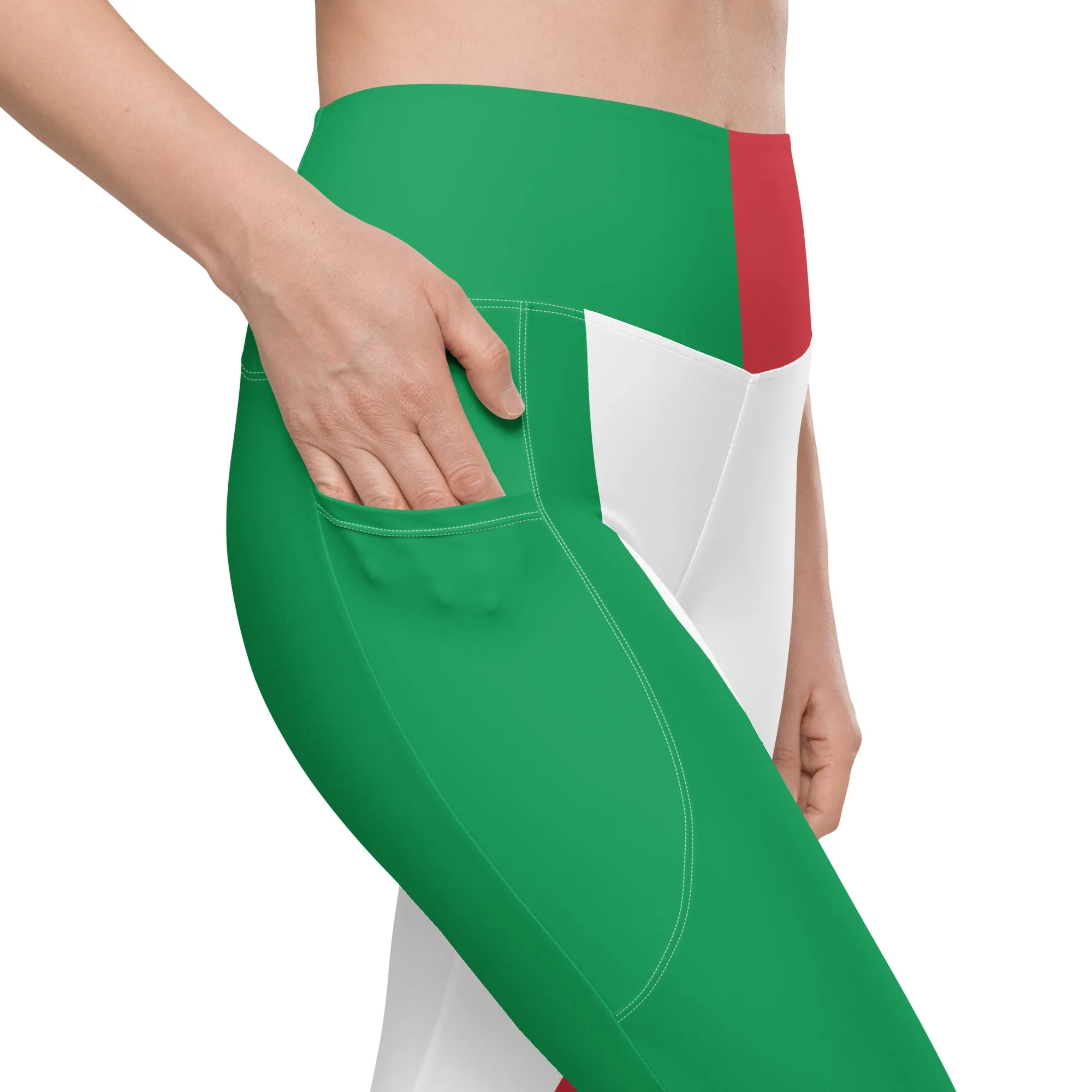 Italy Flag Leggings with pockets