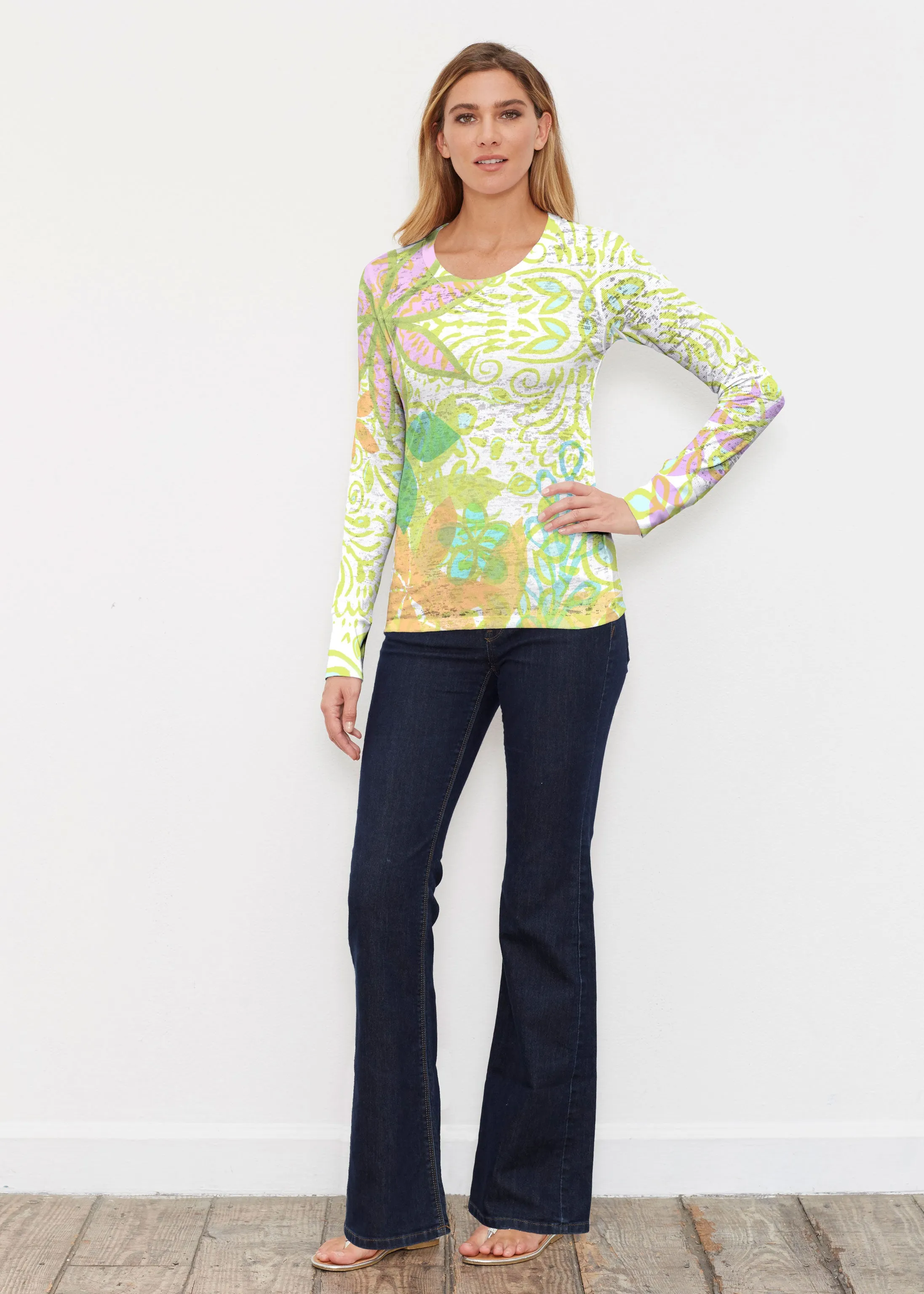 Kauai Lime (2301) ~ Thermal Long Sleeve Crew Shirt