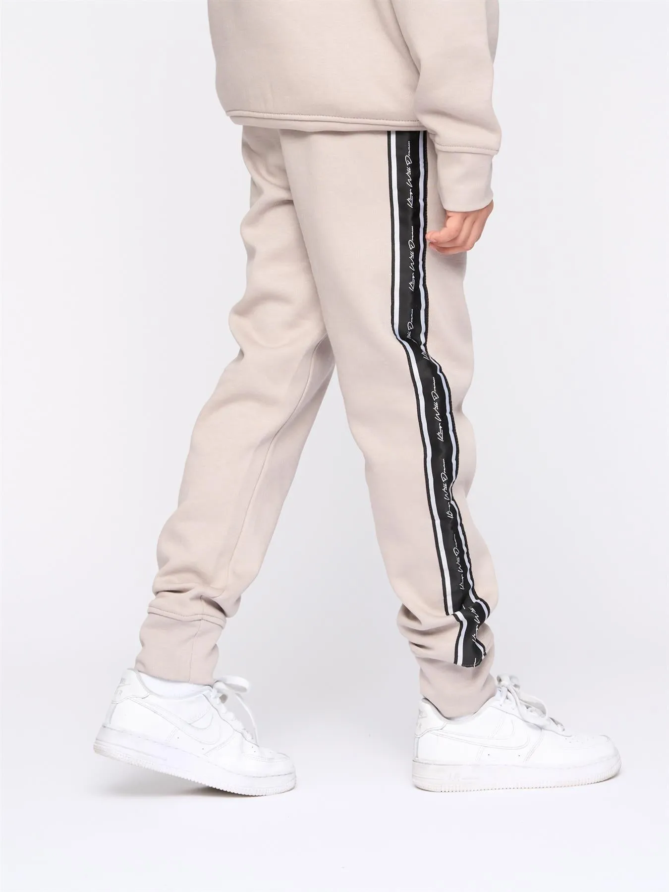 Kids Techy Taped Tracksuit Ash Grey