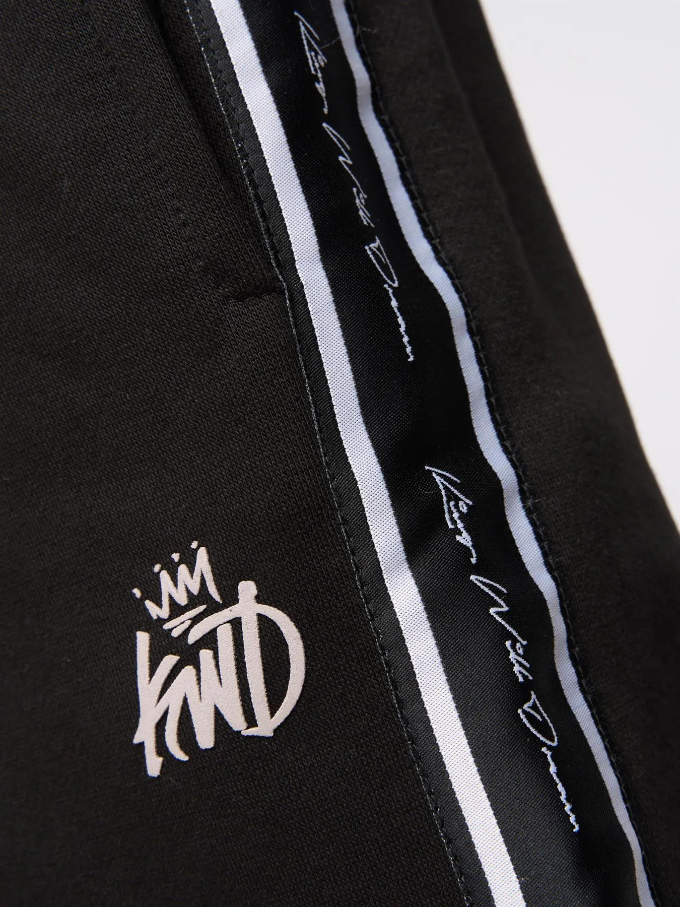 Kids Techy Taped Tracksuit Black