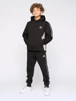 Kids Techy Taped Tracksuit Black