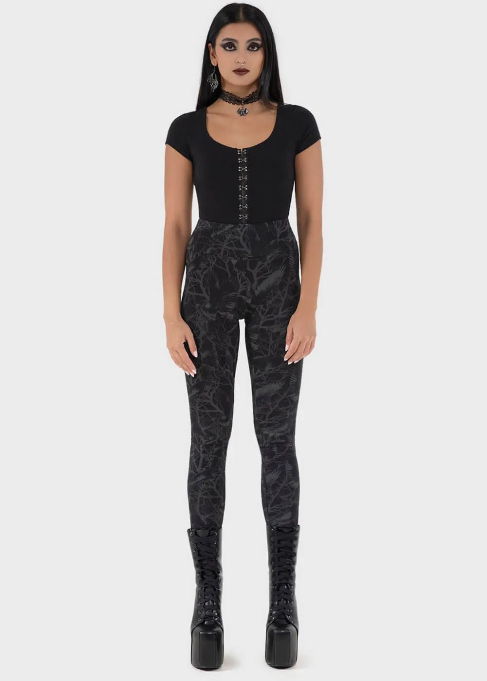 Killstar Raven Mistress Leggings Black