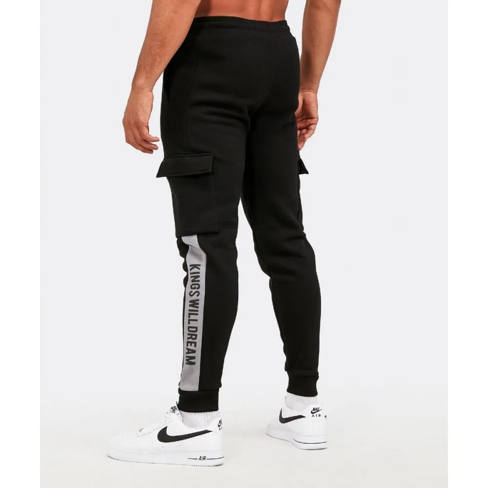 Kings Will Dream Chapman Flc Cargo Joggers Black