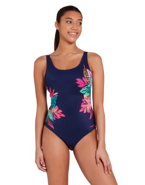 Kuringai Adjustable Scoopback Swimsuit - Navy/Multi
