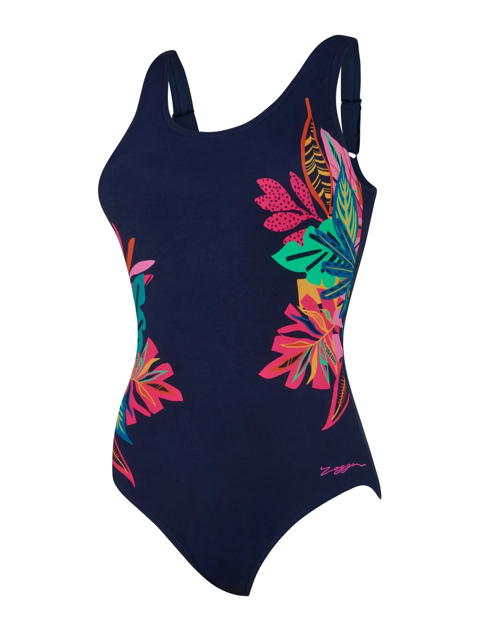 Kuringai Adjustable Scoopback Swimsuit - Navy/Multi