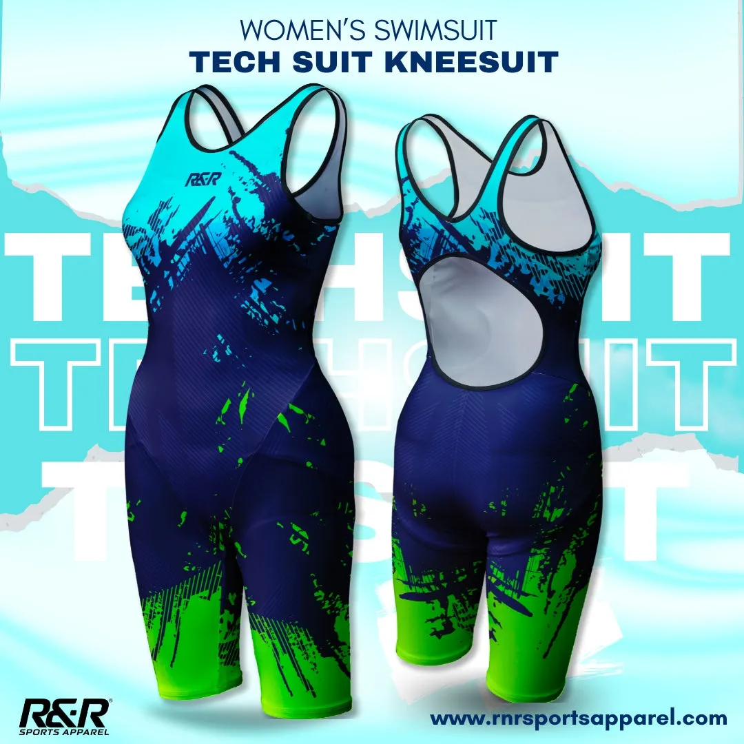 Lagoon Splash Women's Open Back Kneeskin Tech Suit Swimsuit