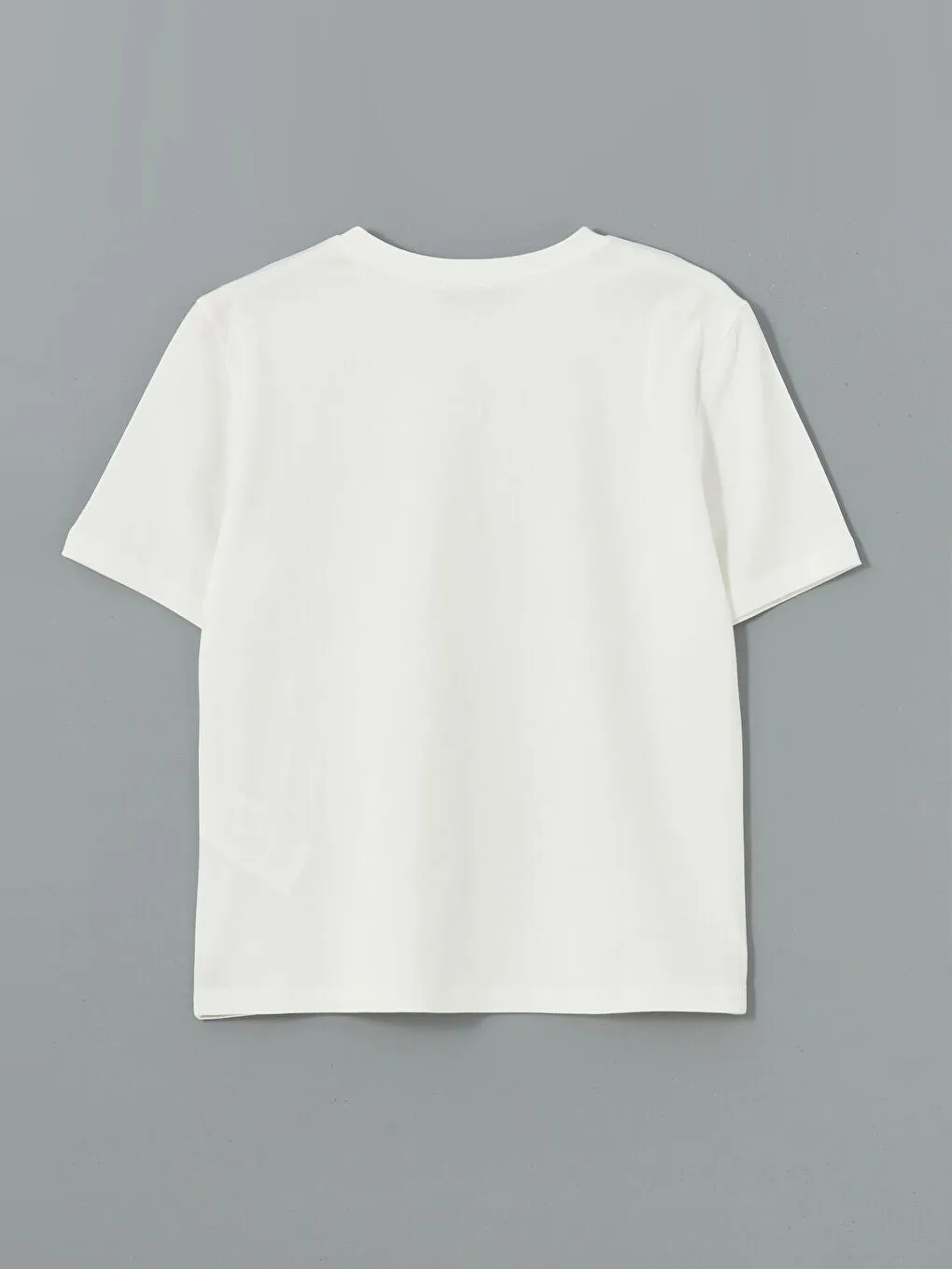 LCW Vision Ecru Crew Neck Stoned Women T-Shirt