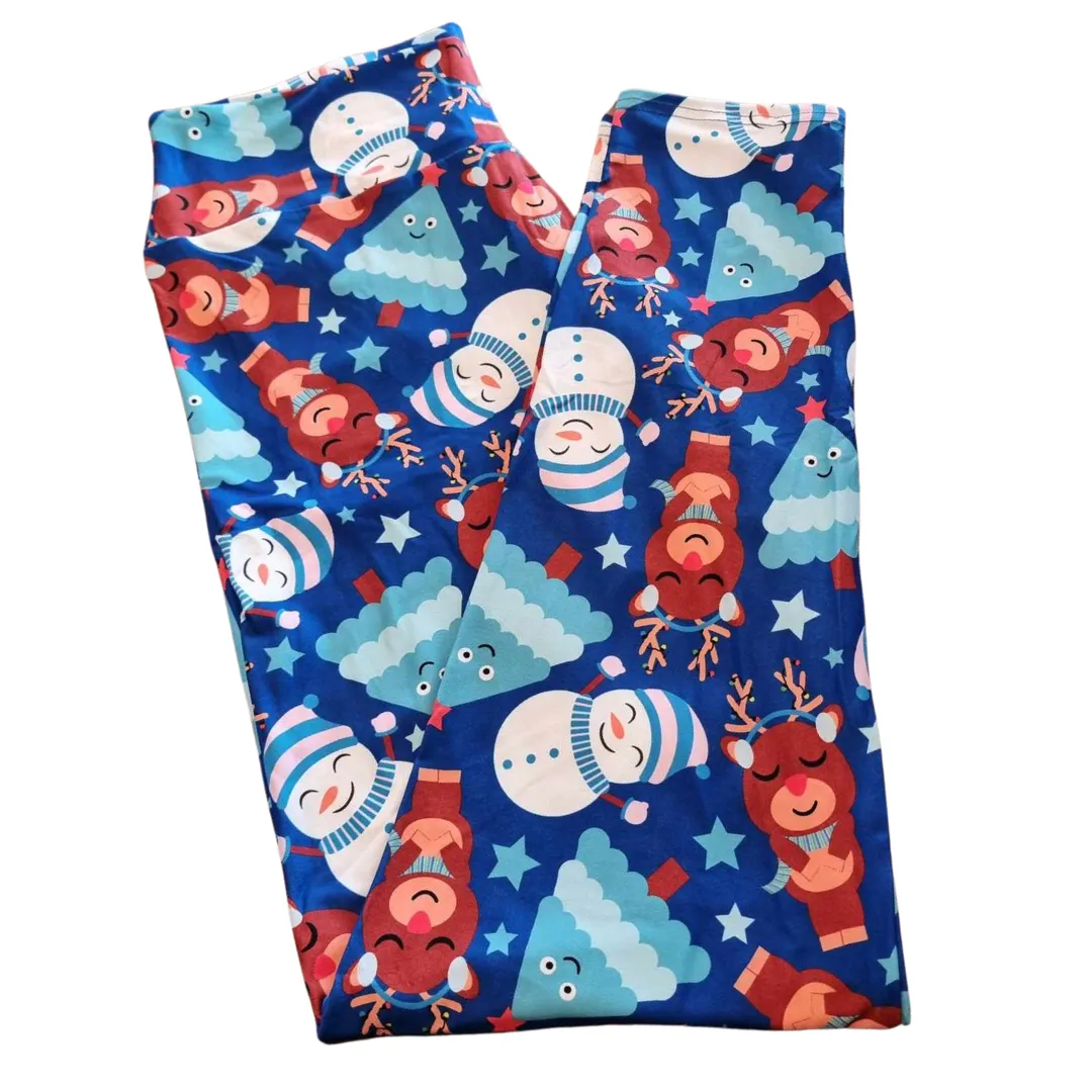 Leggings Full Length Christmas Frosty n Rudolf