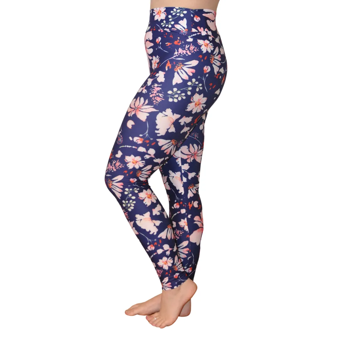 Leggings Full Length Floral Wash