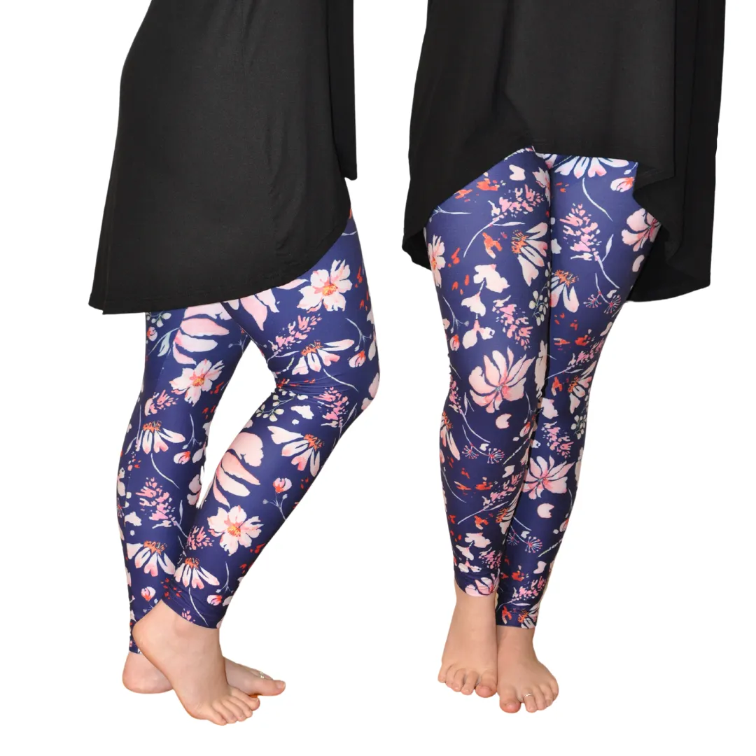 Leggings Full Length Floral Wash