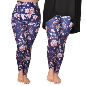 Leggings Full Length Floral Wash