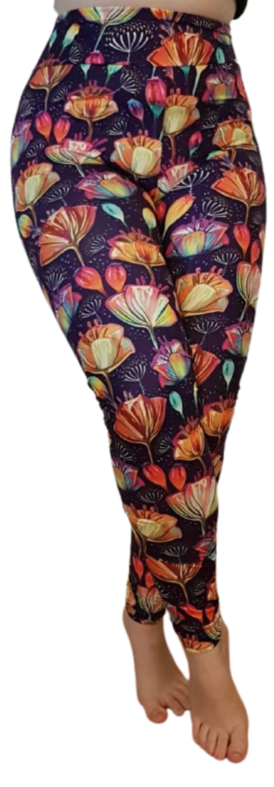 Leggings Full Length Rainbow Lotus
