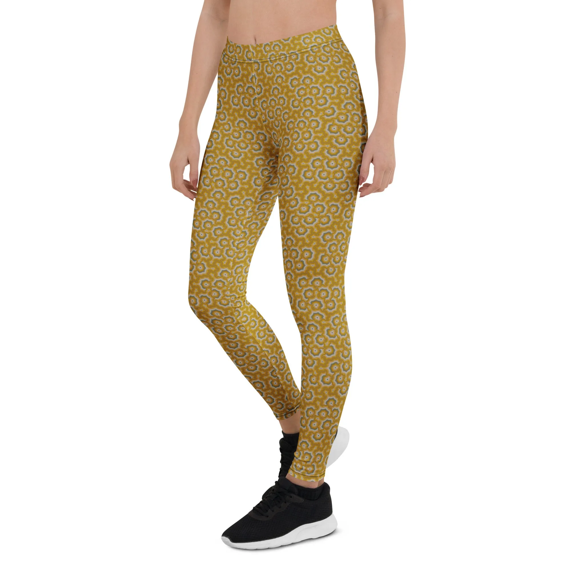 Leggings Geometric Pattern – Bouquet Orange Purple