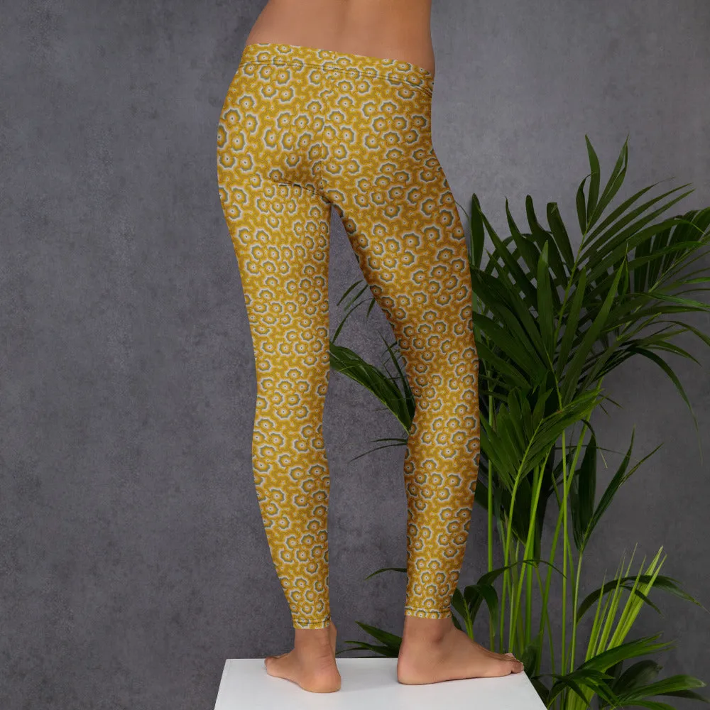 Leggings Geometric Pattern – Bouquet Orange Purple