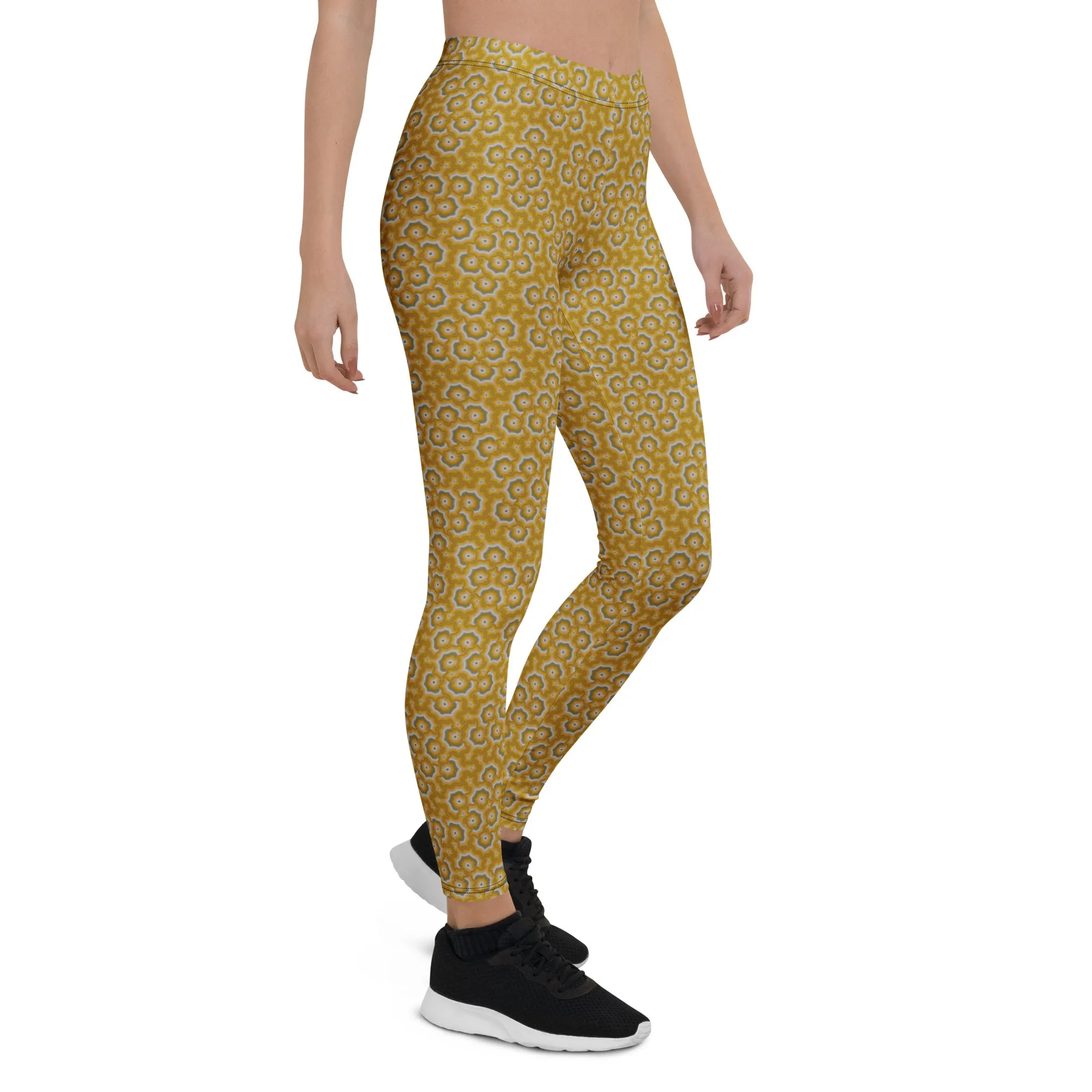 Leggings Geometric Pattern – Bouquet Orange Purple