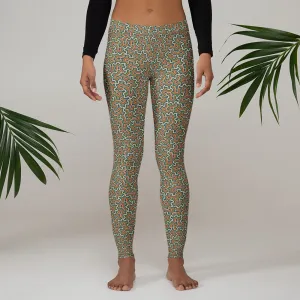Leggings Geometric Pattern – Itzam Cream Blue