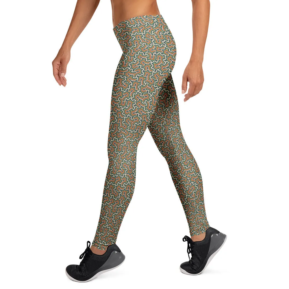 Leggings Geometric Pattern – Itzam Cream Blue