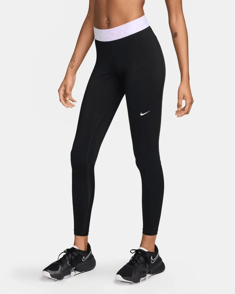 LEGGINGS NIKE PRO PANTA DONNA CROSSFIT WORKOUT YOGA NERO LILLA