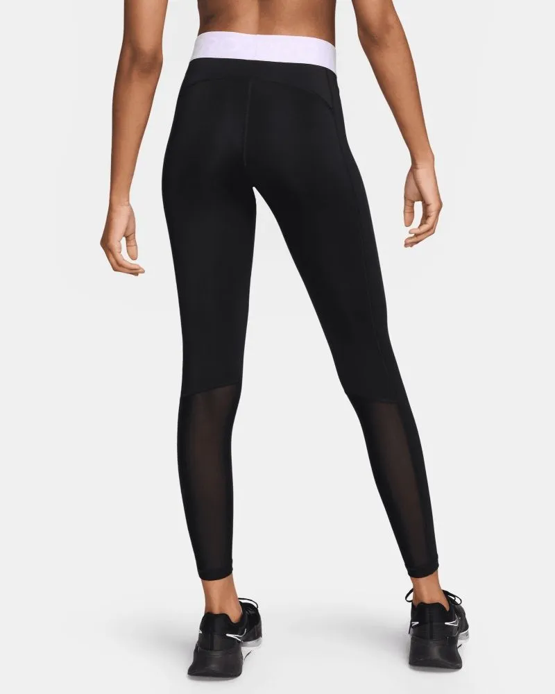 LEGGINGS NIKE PRO PANTA DONNA CROSSFIT WORKOUT YOGA NERO LILLA