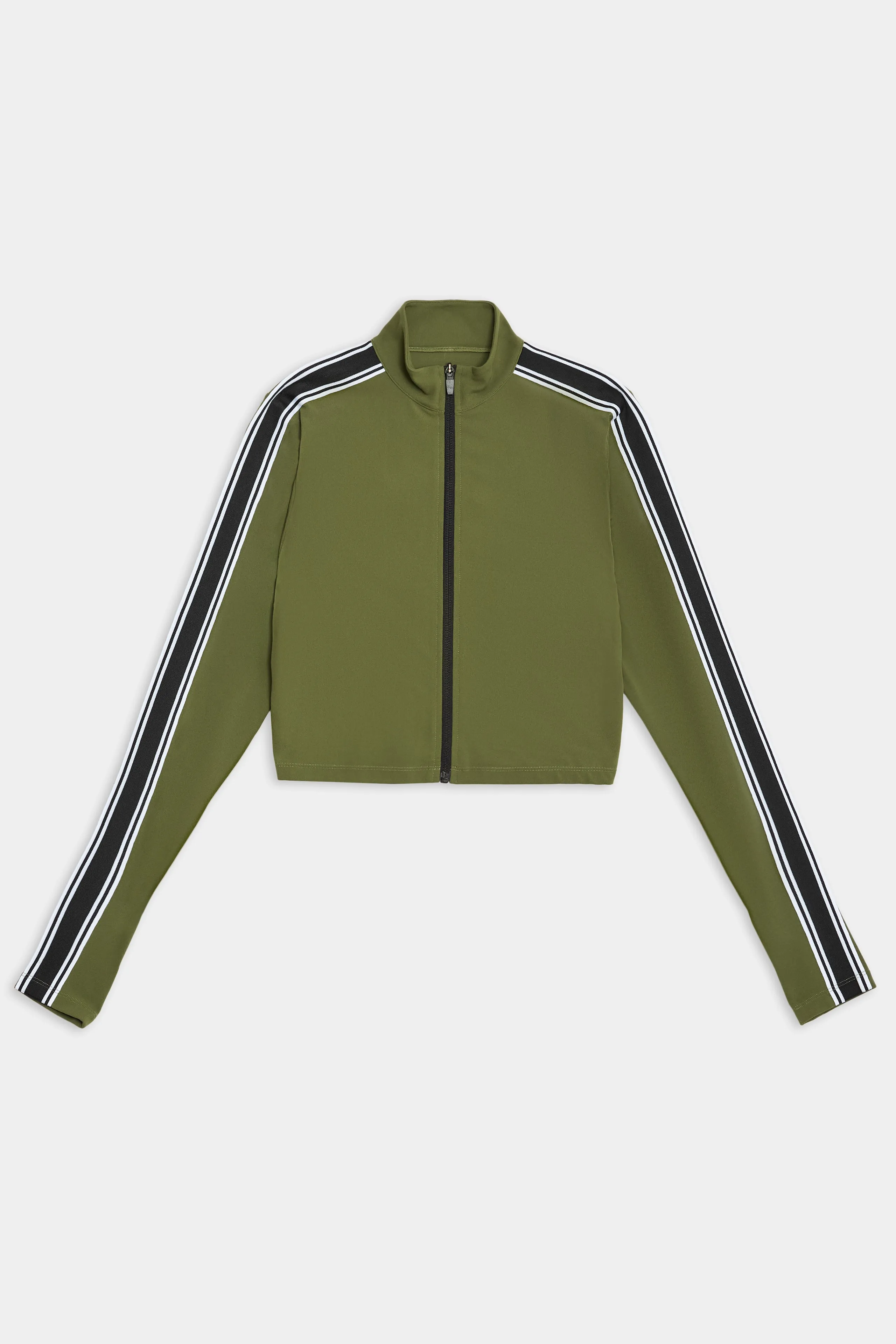 Leo Airweight Jacket Crop - Olive/White