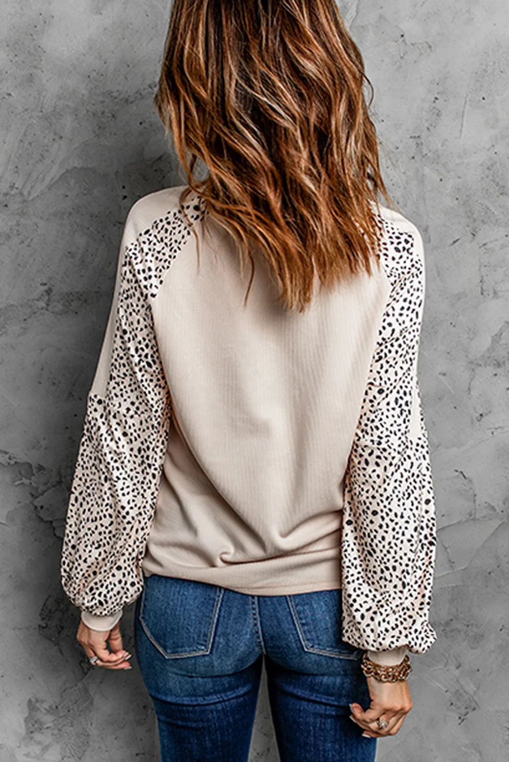 Leopard Print Long Sleeve Top