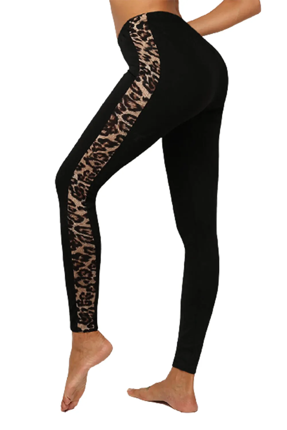 Leopard Side Detail Leggings
