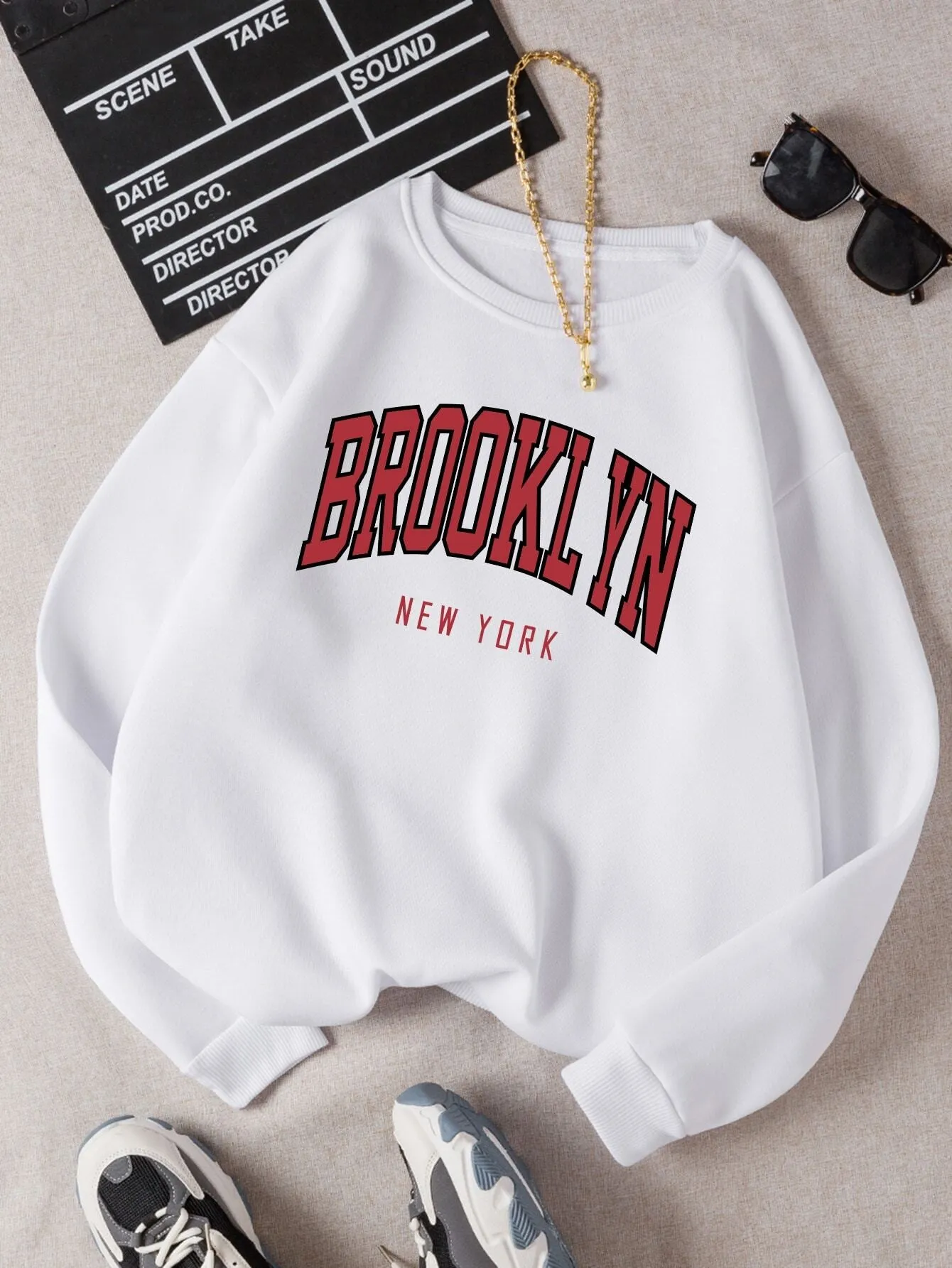 Letter Graphic Thermal Lined Sweatshirt,Long Sleeve Tops