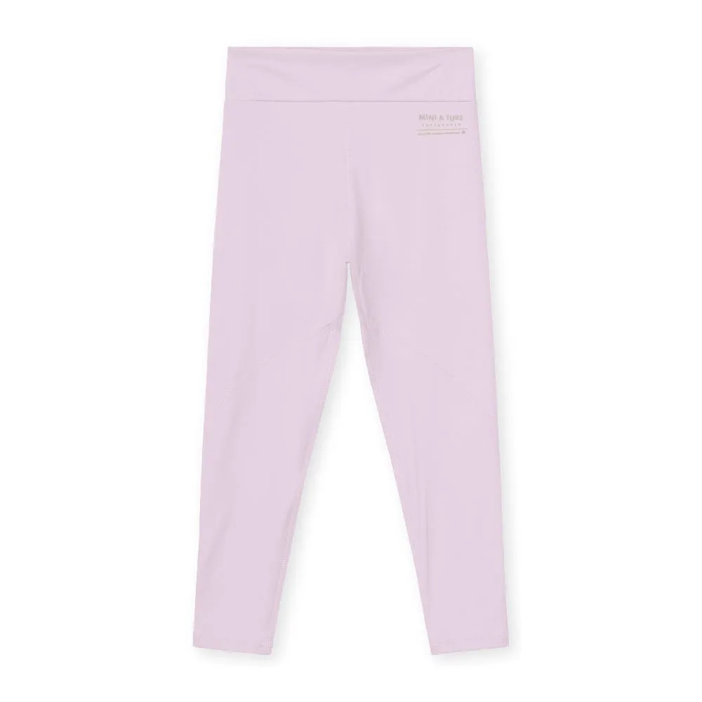 Light Purple Printed Logo Leggings