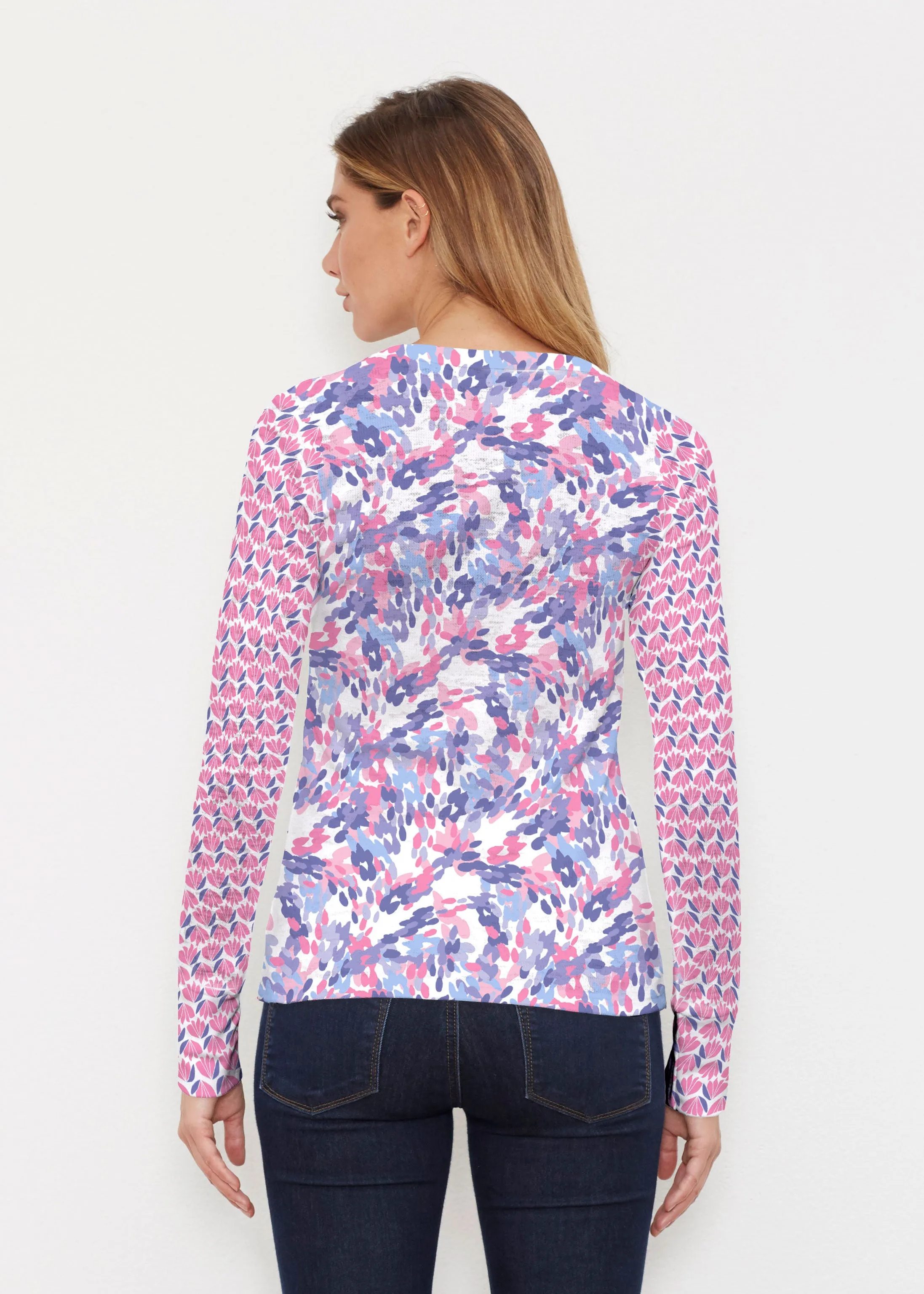 Lillypad Pink (10190) ~ Thermal Long Sleeve Crew Shirt