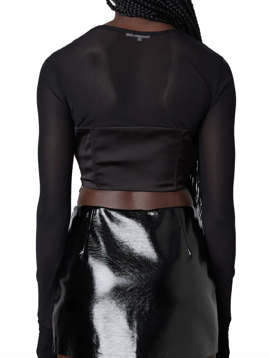 Long Sleeve Corset Style Top