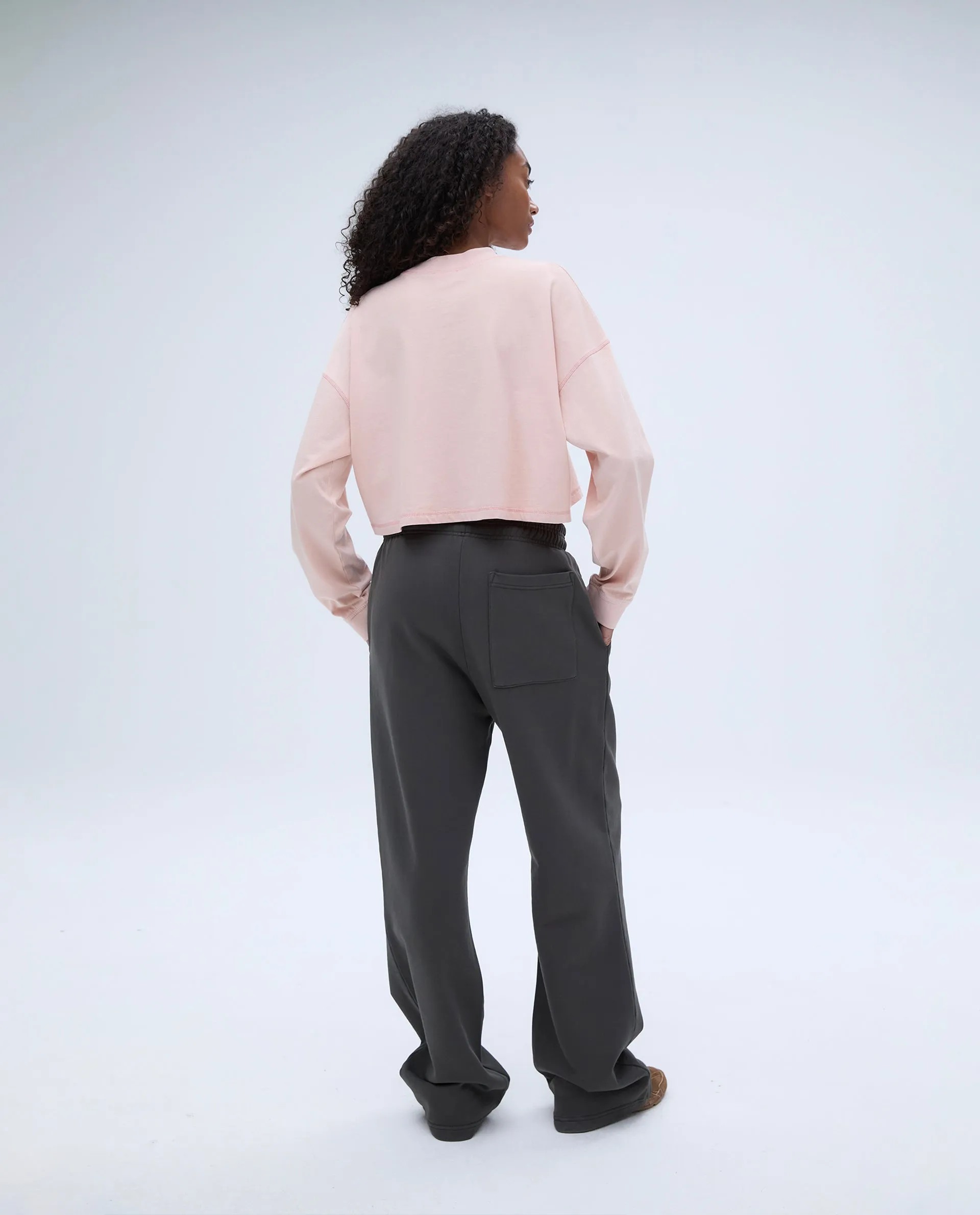 Long Sleeve Pocket T-shirt - Blush Pink