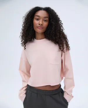 Long Sleeve Pocket T-shirt - Blush Pink
