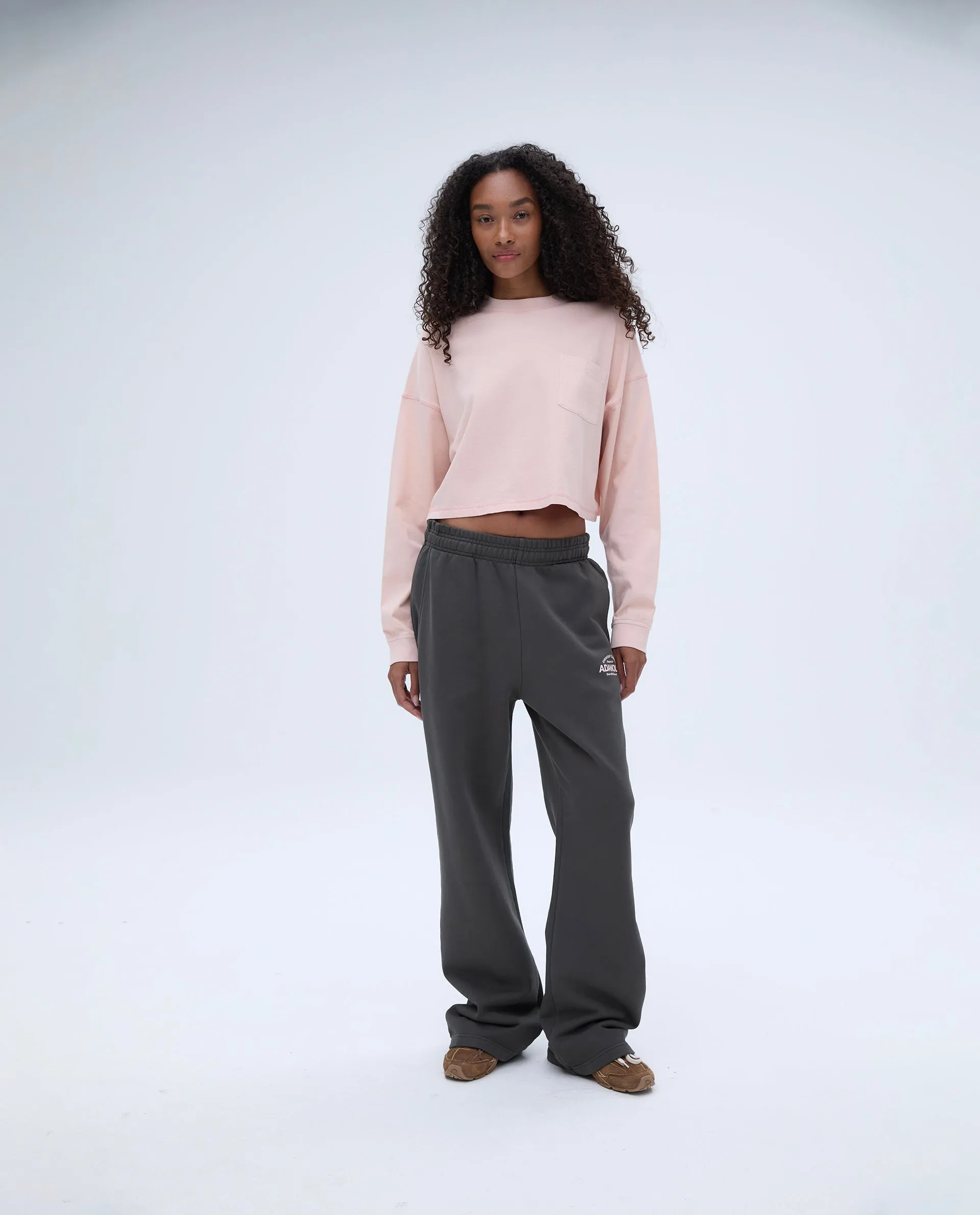 Long Sleeve Pocket T-shirt - Blush Pink